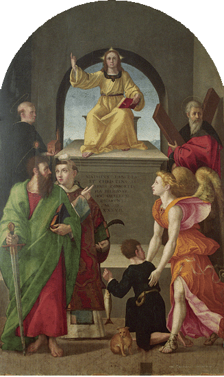 Cristo in Cattedra e Santi