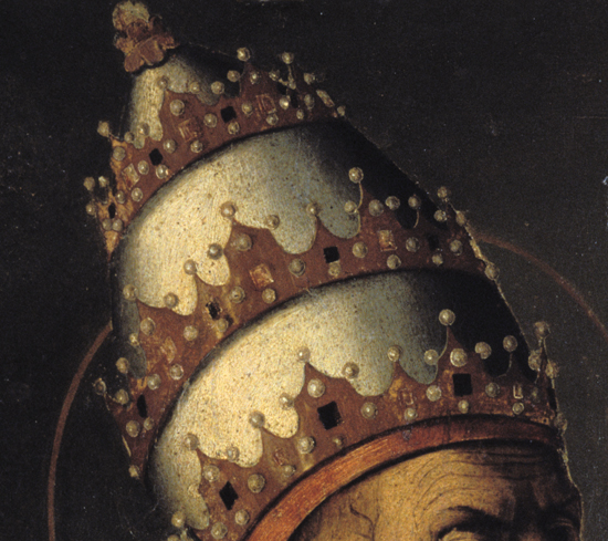 Particolare di San Gregorio Magno e ritratto di committente