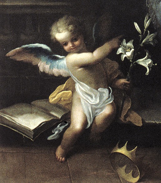 Particolare di Madonna con il Bambino e San Luigi Gonzaga
